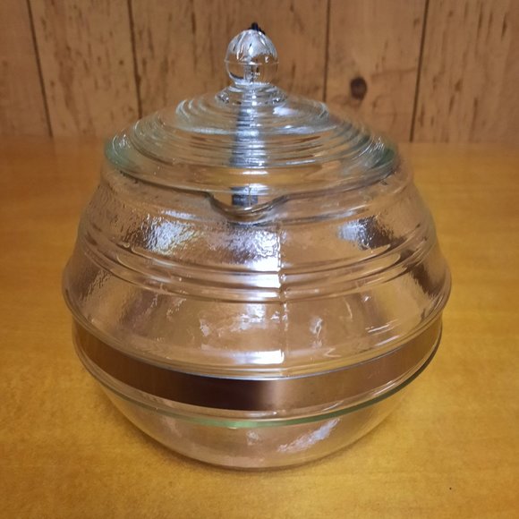 Vintage Clear Glass Tea Pot - Picture 2 of 5